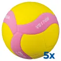 Pack 5 x Mikasa VS170W-Y-P kid's volleyball