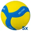 Pack 5 x Mikasa VS170W-Y-BL kid's volleyball